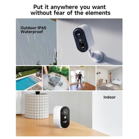 Security Cameras Wireless Outdoor 2K 2.4GHZ WiFi Battery Powered Security Cam - Picture 6 of 11